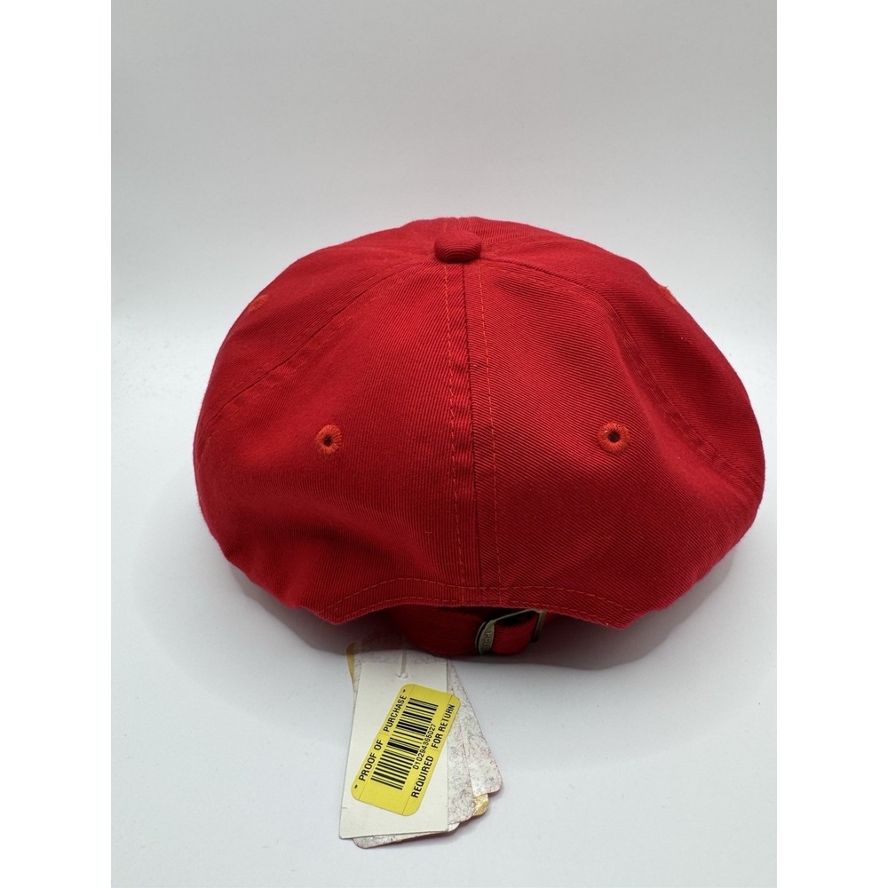 VTG Polo Sport Ralph Lauren Hat Red Spellout Big Logo Strapback NWT - Picture 4 of 7